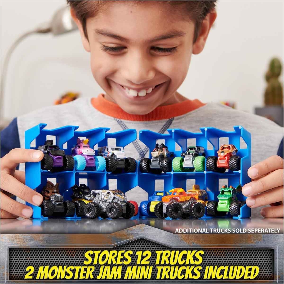 Monster Jam Mini Freestyle Flip Arena Playset Unisex, 3-4 Years