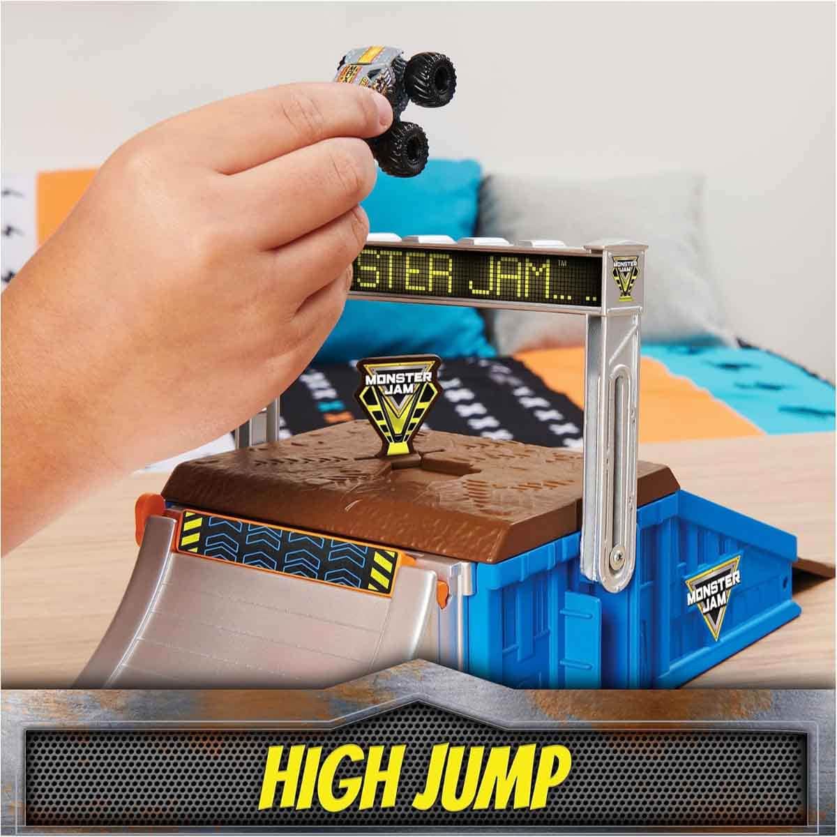 Monster Jam Mini Freestyle Flip Arena Playset Unisex, 3-4 Years