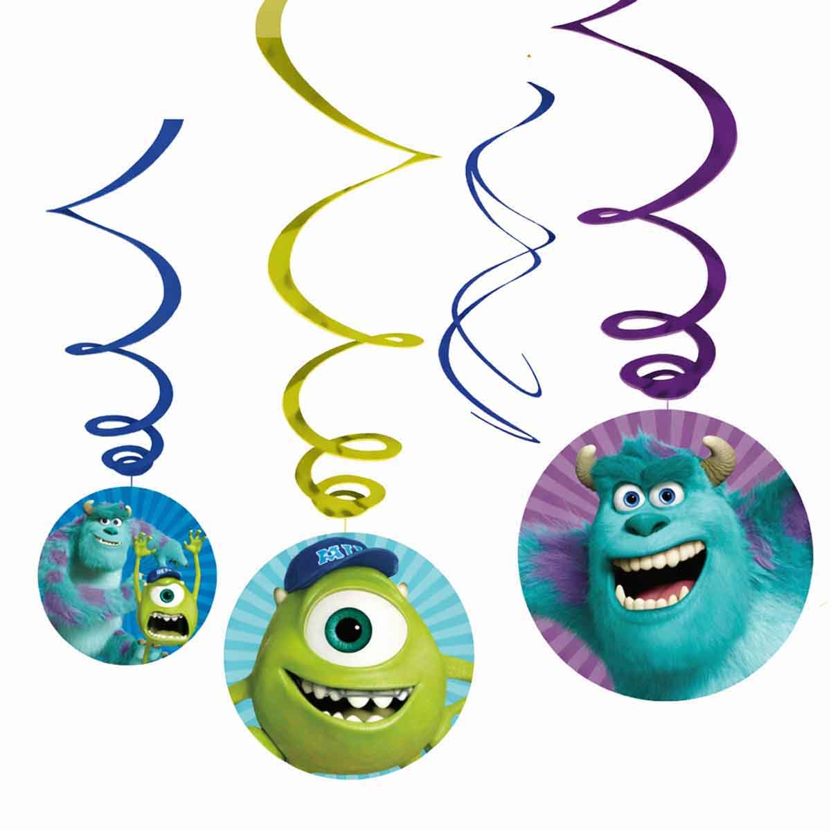 Monsters University 6-Piece Swirl Decoration Set
