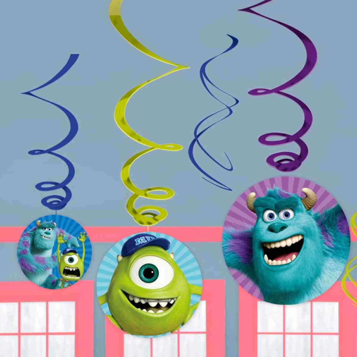 Monsters University 6-Piece Swirl Decoration Set