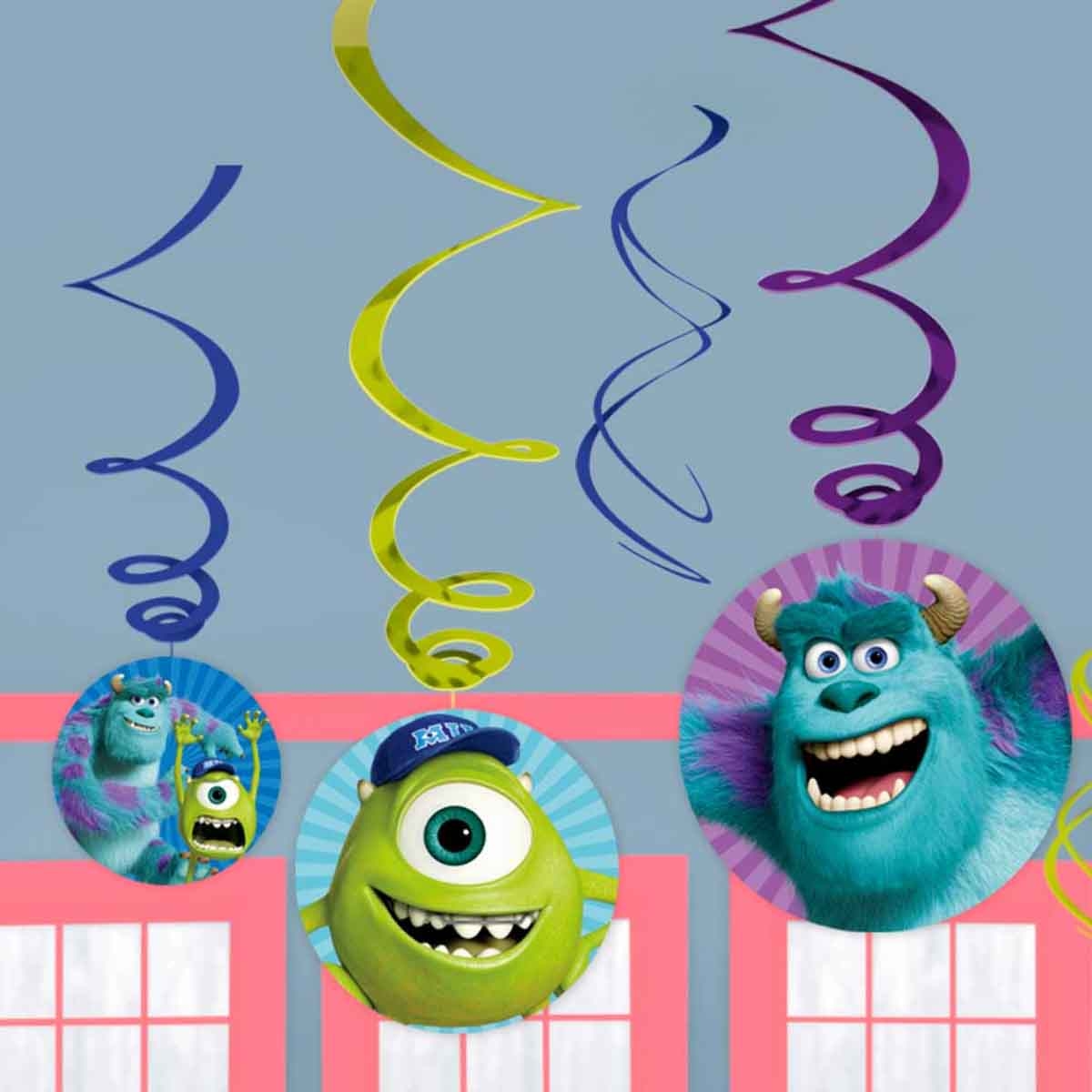 Monsters University 6-Piece Swirl Decoration Set