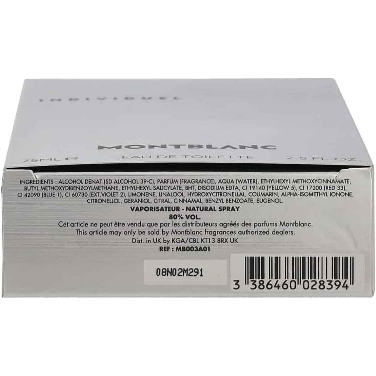 MontBlanc Individuel Eau De Toilette for Men