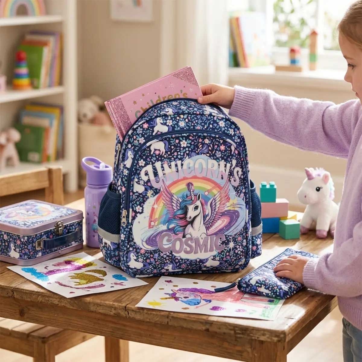 Moon Unicorn Premium Kids Backpack
