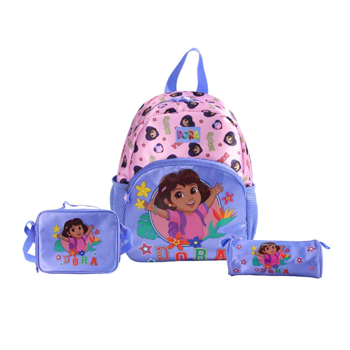 Moon 13" Dora the Explorer 3-in-1 Backpack + Lunch Bag + Pencil Case Set