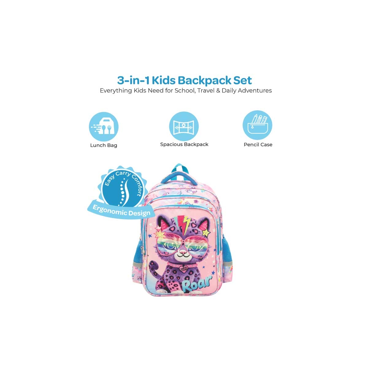 Moon 14" Cat Premium Kids Backpack