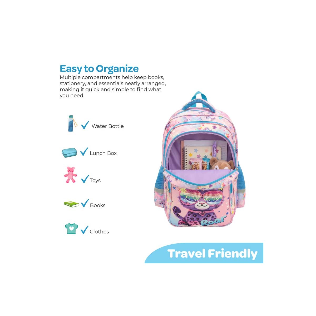 Moon 14" Cat Premium Kids Backpack