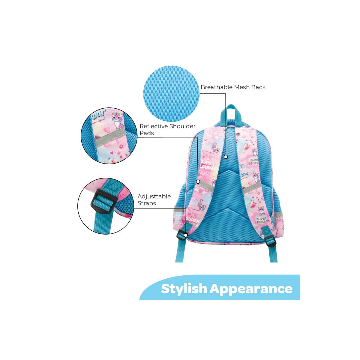 Moon 16" Cat 3-in-1 Backpack + Lunch Bag + Pencil Case Set