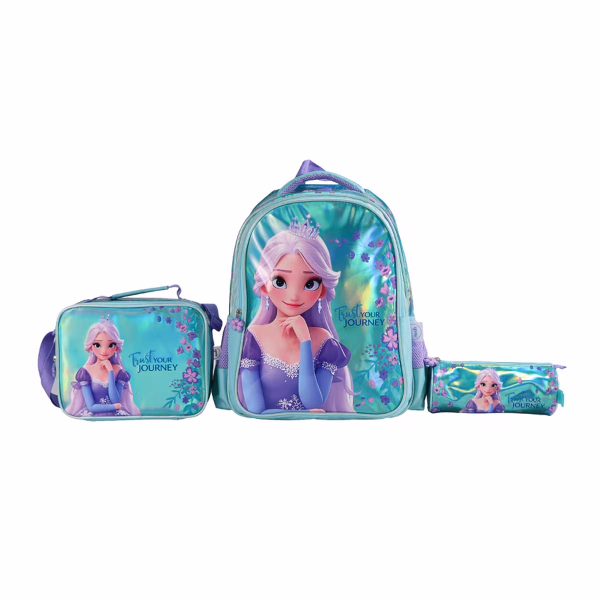 Moon 16" Elsa 3-in-1 Backpack + Lunch Bag + Pencil Case Set