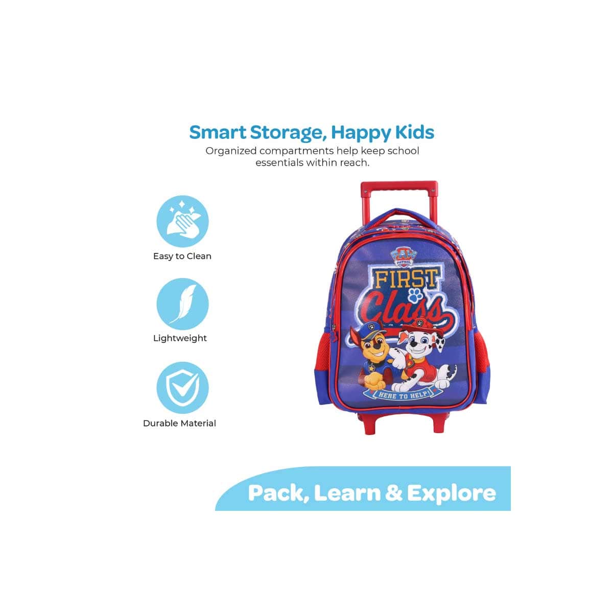 Moon 16" Paw Patrol First Class 3-in-1 Trolley Backpack + Lunch Bag + Pencil Case Set