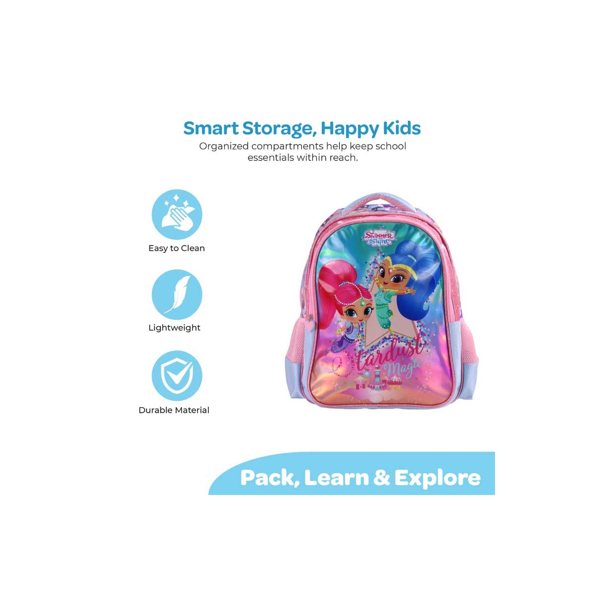 Moon 16" Shimmer & Shine 3-in-1 Backpack + Lunch Bag + Pencil Case Set