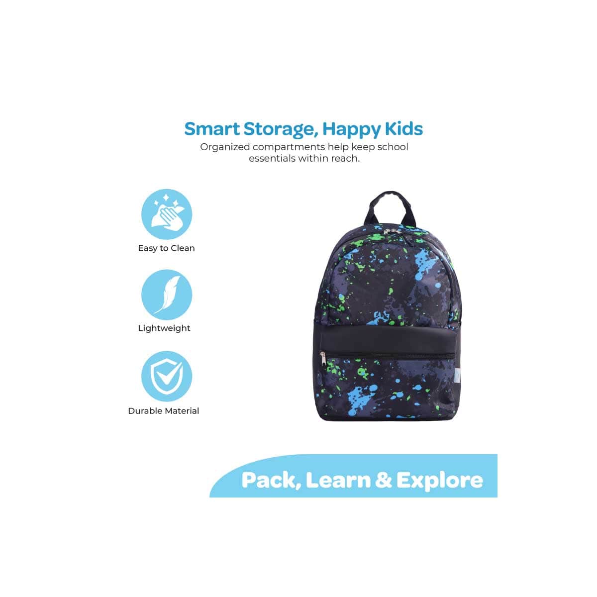 Moon 17" Black 3-in-1 Backpack + Lunch Bag + Pencil Case Set