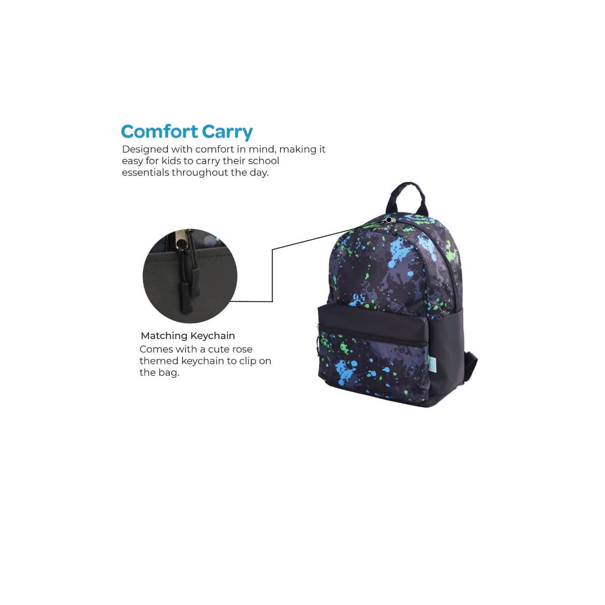 Moon 17" Black 3-in-1 Backpack + Lunch Bag + Pencil Case Set