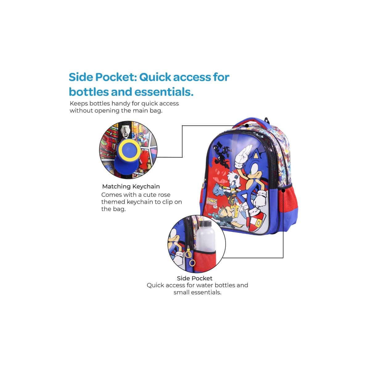 Moon 17" 3-in-1 Backpack + Lunch Bag + Pencil Case Set