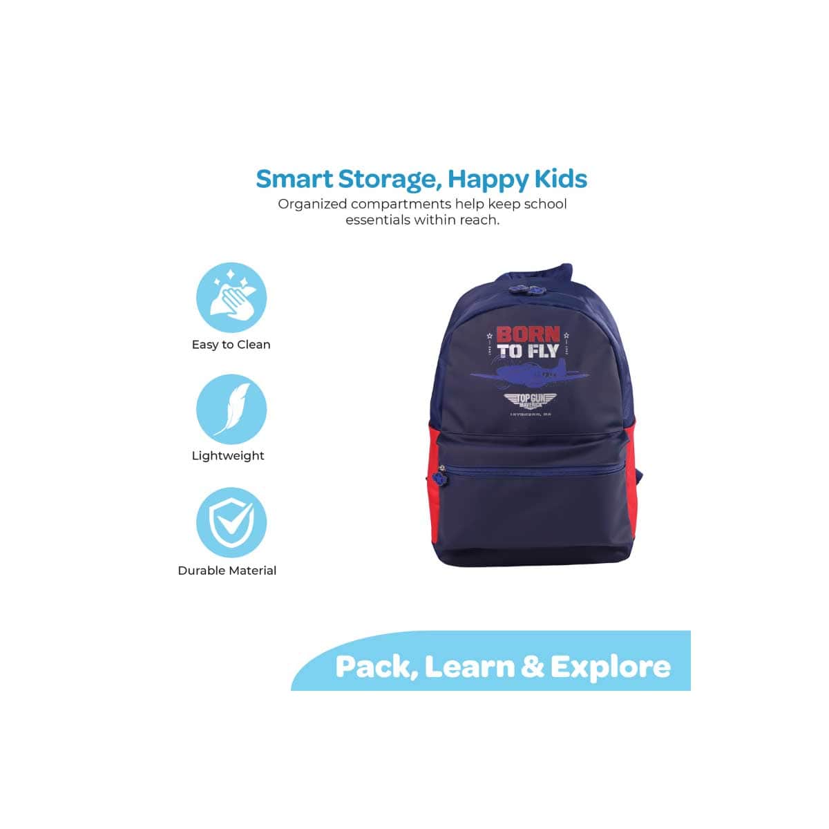 Moon 17" Blue 3-in-1 Backpack + Lunch Bag + Pencil Case Set