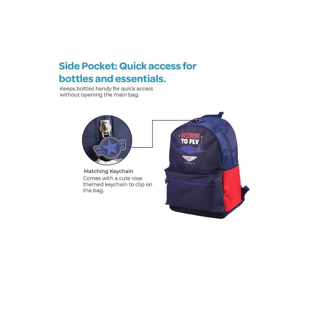 Moon 17" Blue 3-in-1 Backpack + Lunch Bag + Pencil Case Set