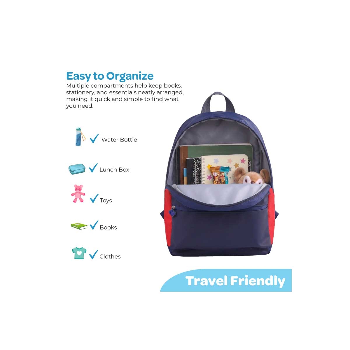Moon 17" Sonic Blue 3-in-1 Backpack + Lunch Bag + Pencil Case Set