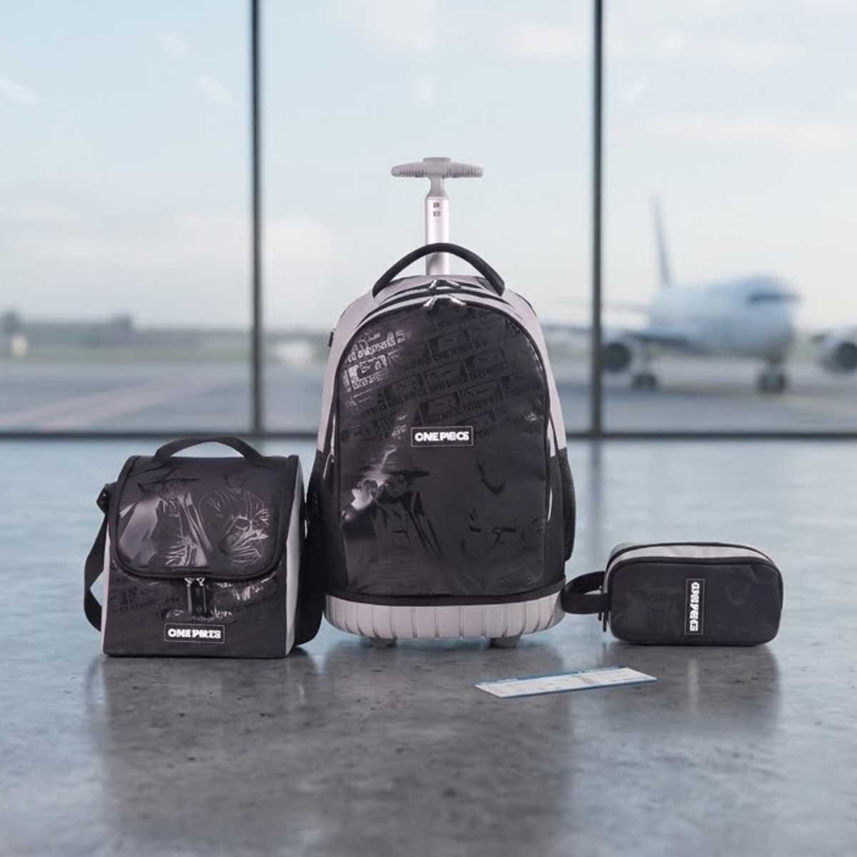 Moon 18" One Piece 3-in-1 Trolley Backpack + Lunch Bag + Pencil Case Set