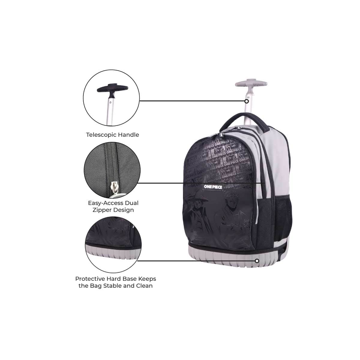 Moon 18" One Piece 3-in-1 Trolley Backpack + Lunch Bag + Pencil Case Set