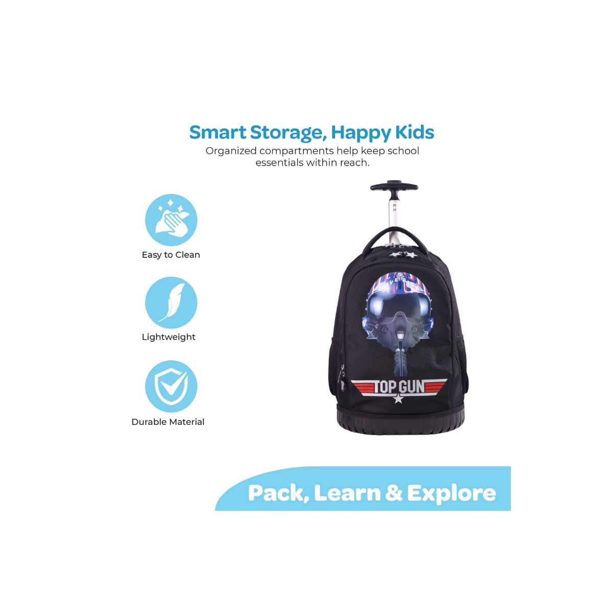 Moon 18" 3-in-1 Trolley Backpack + Lunch Bag + Pencil Case Set