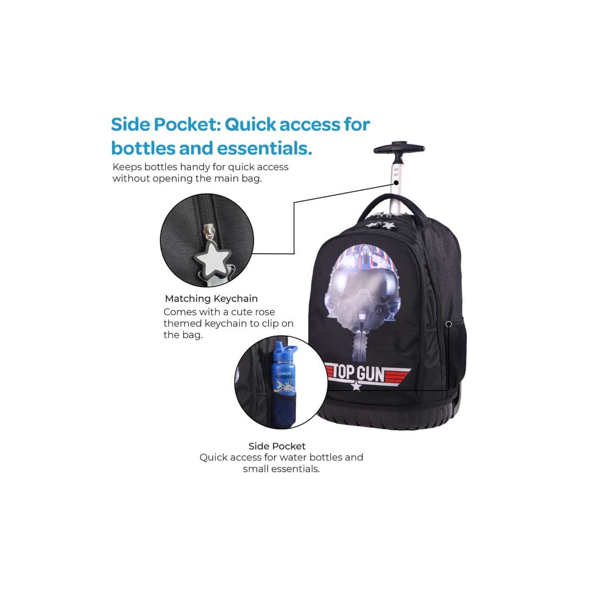 Moon 18" 3-in-1 Trolley Backpack + Lunch Bag + Pencil Case Set