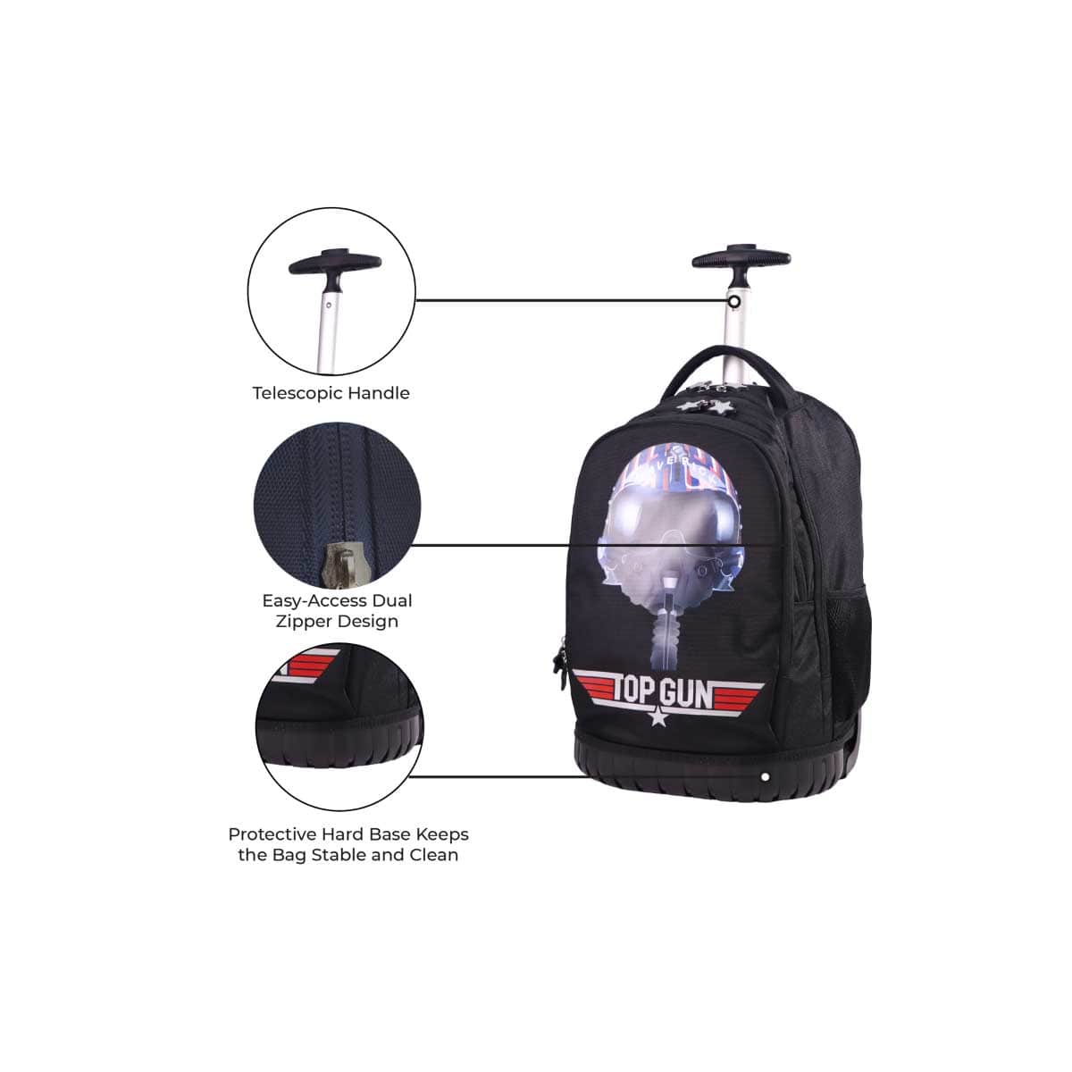 Moon 18" 3-in-1 Trolley Backpack + Lunch Bag + Pencil Case Set