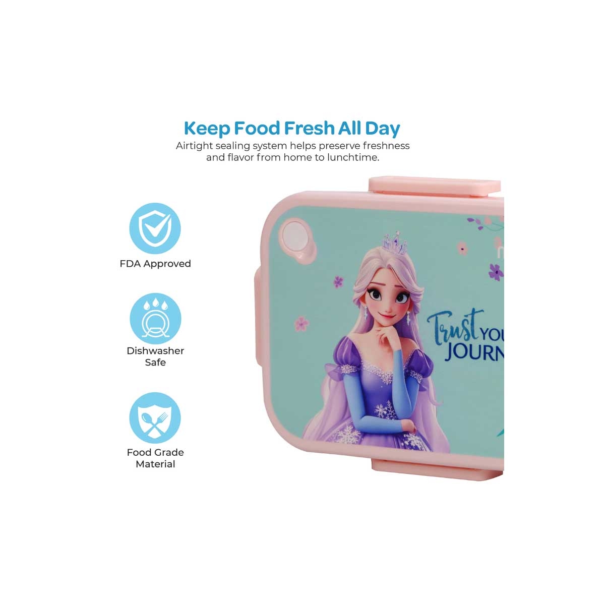 Moon Frozen Princess Stainless Steel Insulated Kids Lunch Box