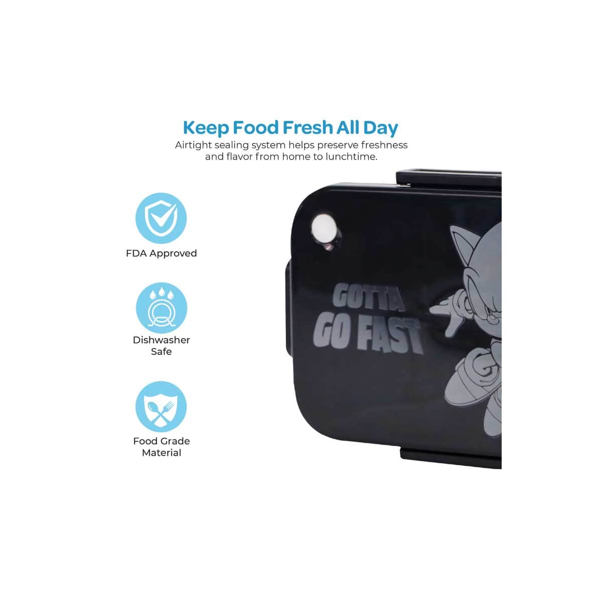 Moon Gotta Go Fast Stainless Steel Insulated Kids Lunch Box