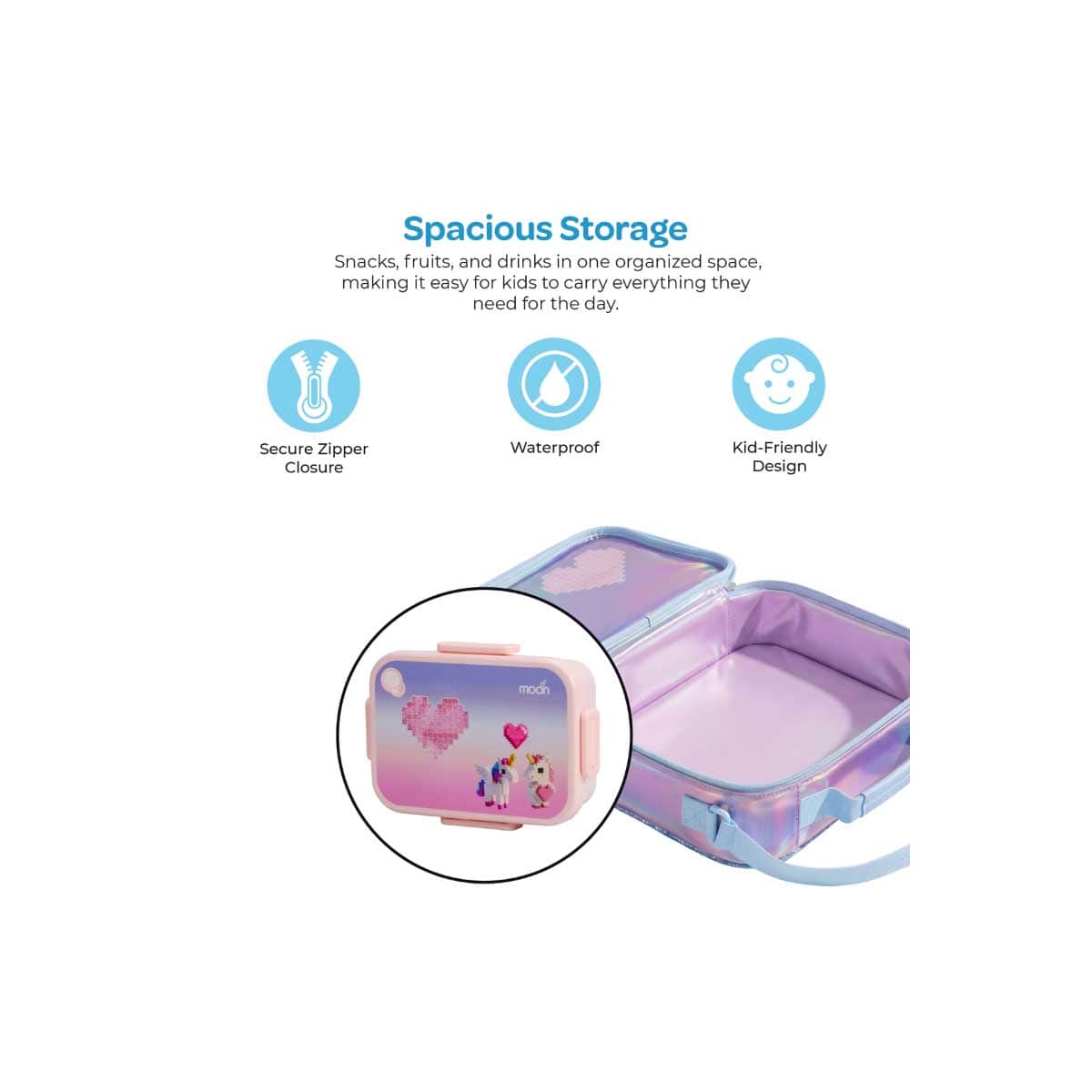 Moon Kids Unicorn Love Insulated Lunch Bag
