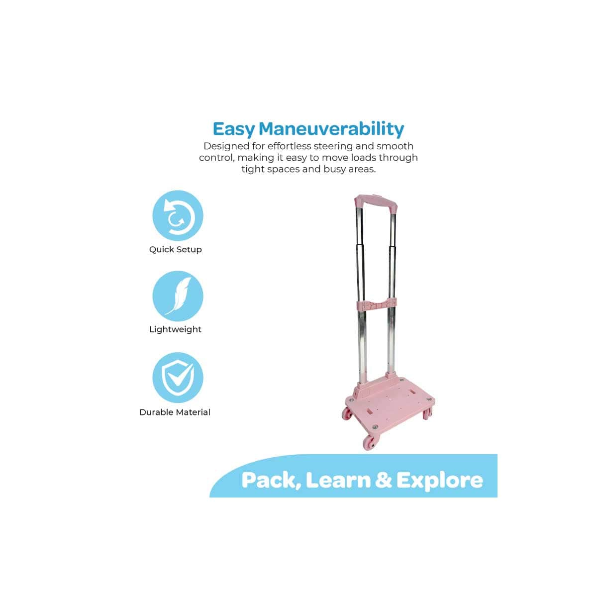 Moon 4-Wheel Foldable Travel Trolley for 18" Bags