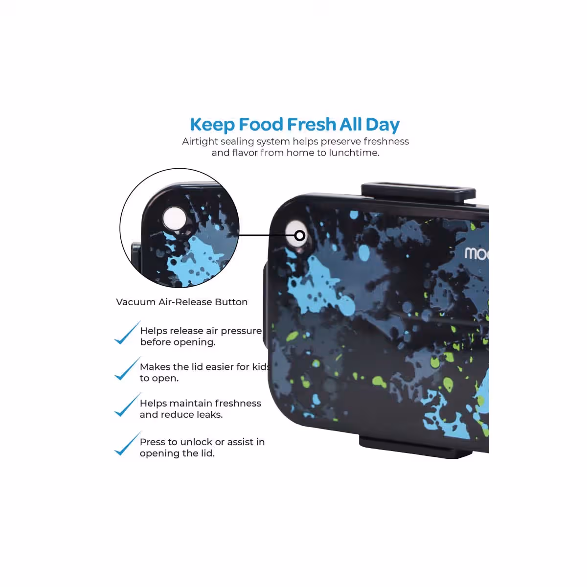 Moon Splash Stainless Steel Insulated Kids Lunch Box