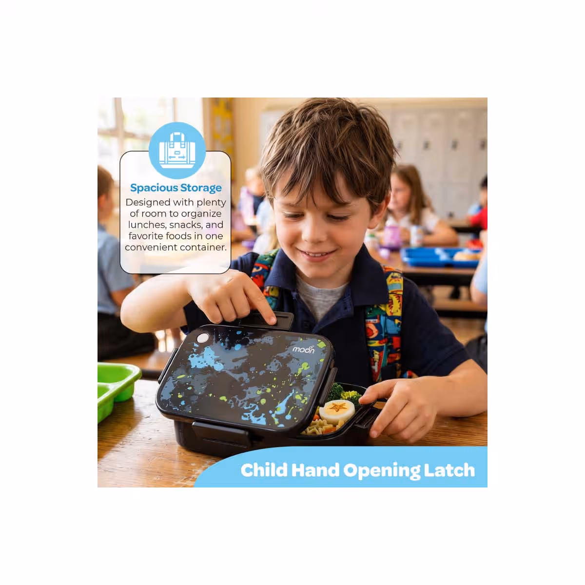 Moon Splash Stainless Steel Insulated Kids Lunch Box