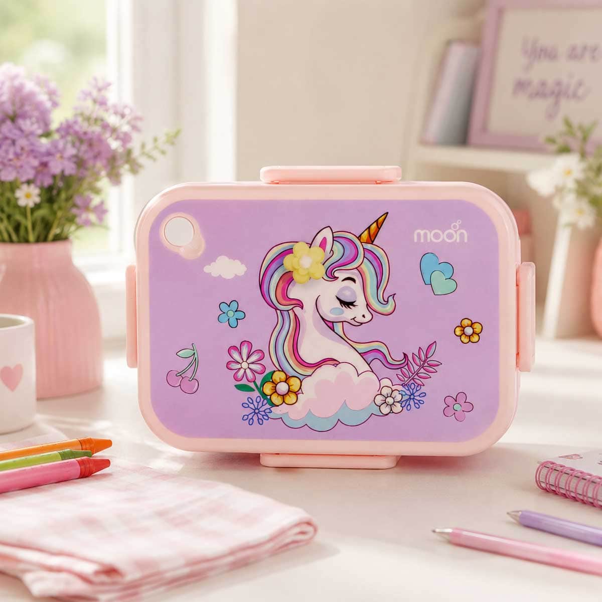 Moon Unicorn Stainless Steel Insulated Kids Lunch Box