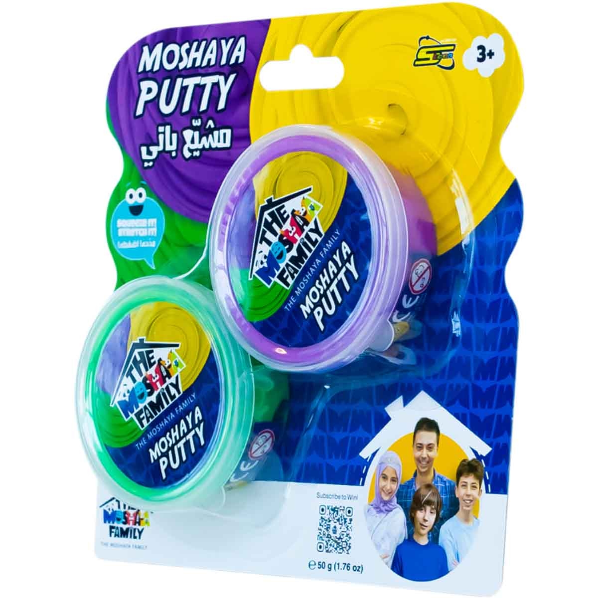 موشايا فاميلي مجموعة سلايم منوعة للأطفال بعمر 3-4 سنوات