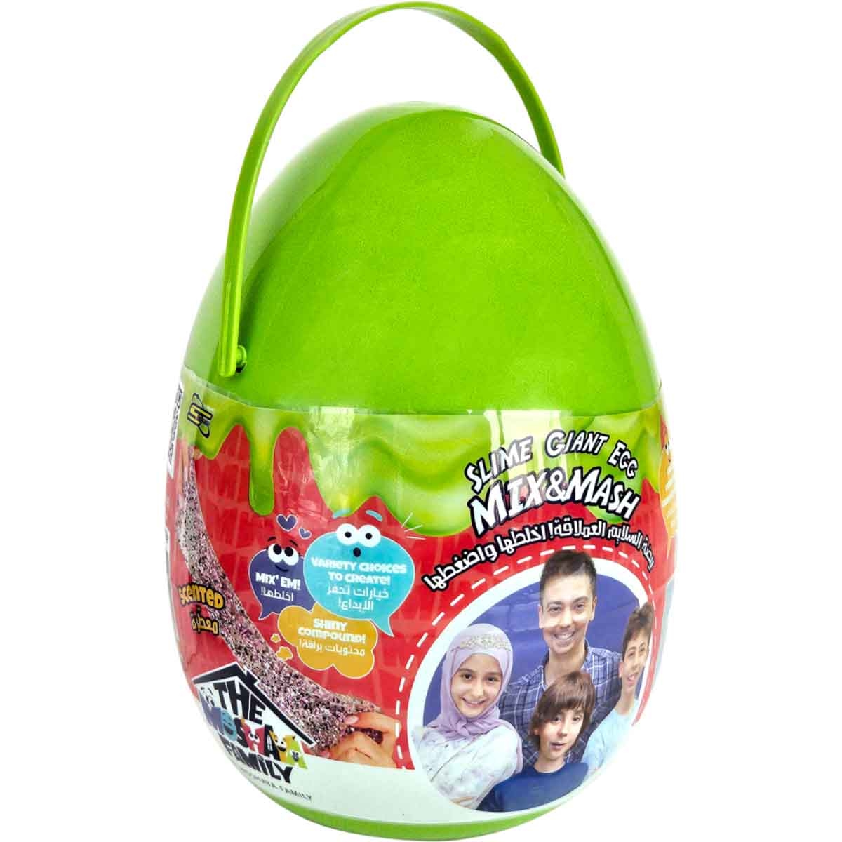 موشايا فاميلي بيضة سلايم عملاقة ميكس آند ماش للأطفال بعمر 3-4 سنوات