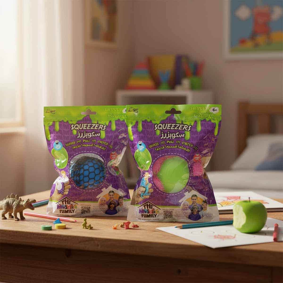 Moshaya Family Squeezers Net Assorted Foam Ball Unisex, 5-7 Years