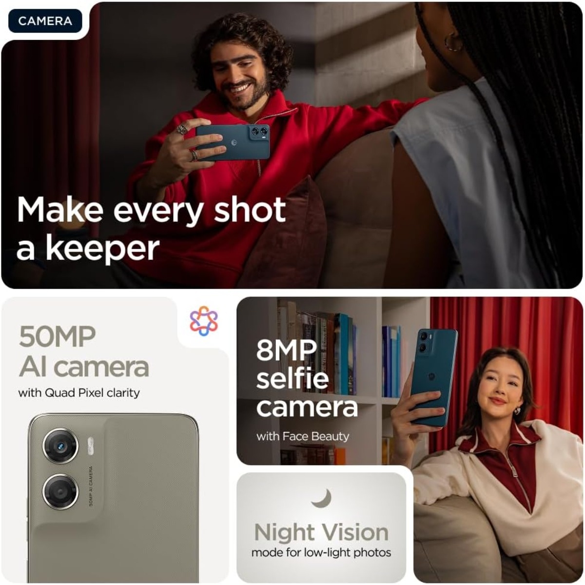 موتورولا Moto G06 جوال بتقنية 4G بنظام أندرويد