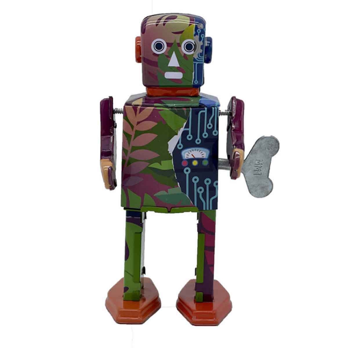 Mr & Mrs Tin 6” Forest Bot Limited Edition Vintage Wind Up Toy Unisex, 3-4 Years