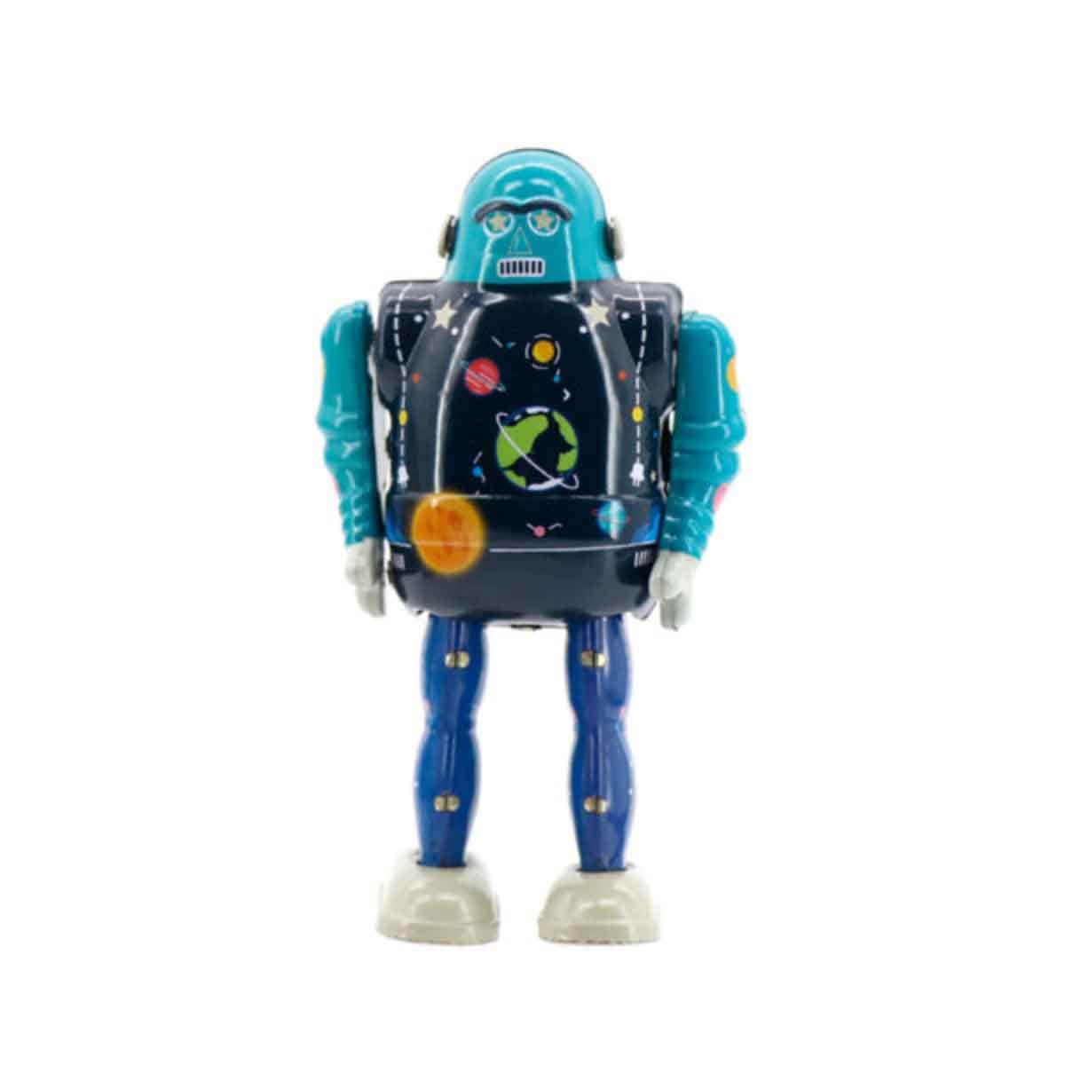 Mr & Mrs Tin 6” Star Bot Limited Edition Vintage Wind Up Toy Unisex, 3-4 Years