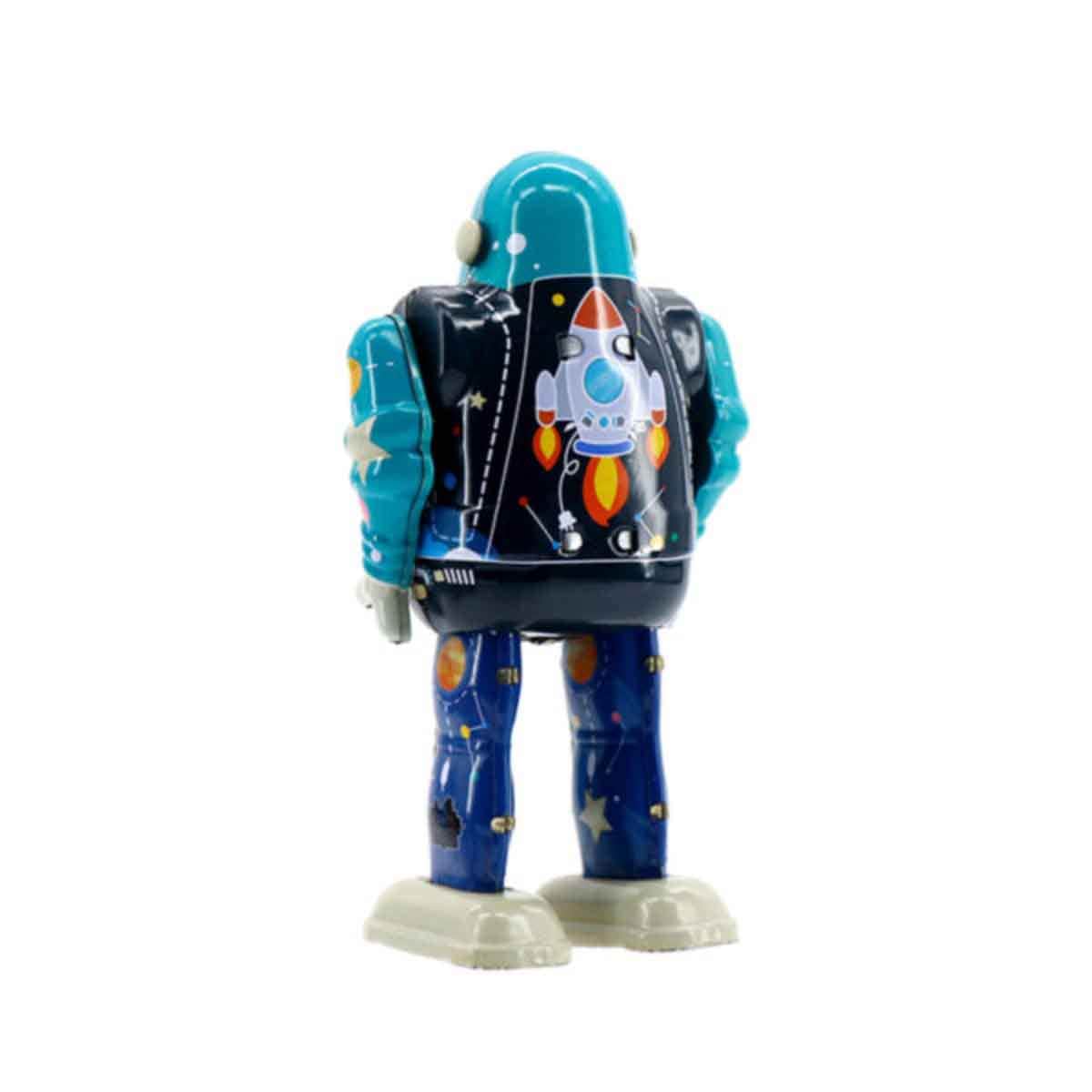 Mr & Mrs Tin 6” Star Bot Limited Edition Vintage Wind Up Toy Unisex, 3-4 Years