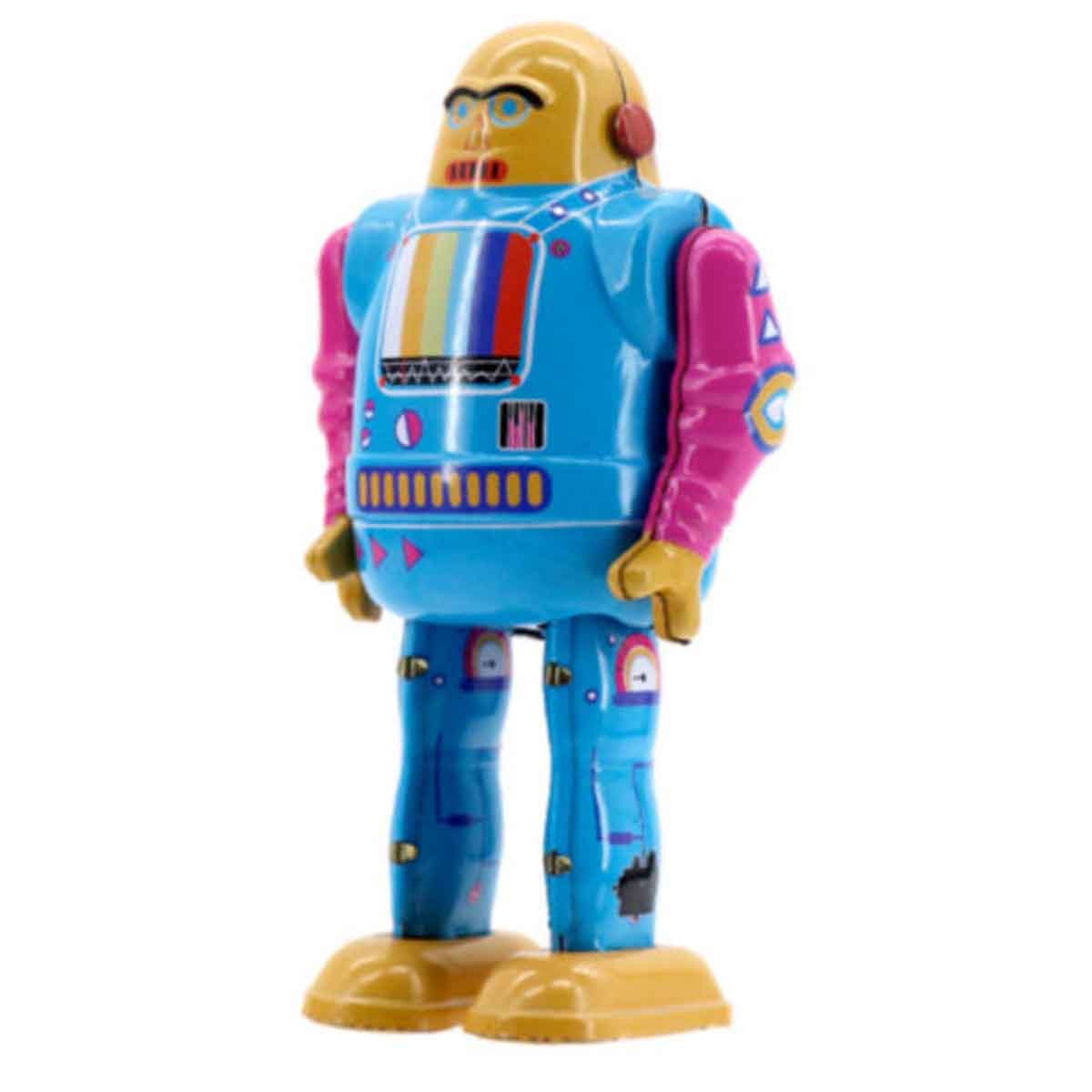 Mr & Mrs Tin 6” TV Bot Limited Edition Vintage Wind Up Toy Unisex, 3-4 Years
