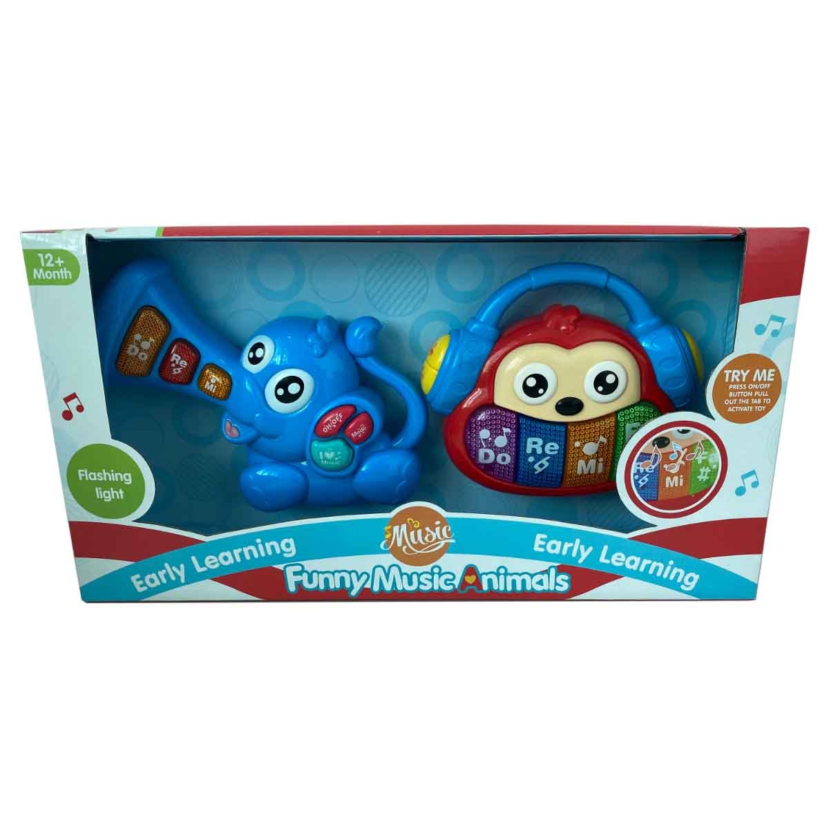 Kos Group Assorted Music Animals Toy Set Toddler, 0-2 Years