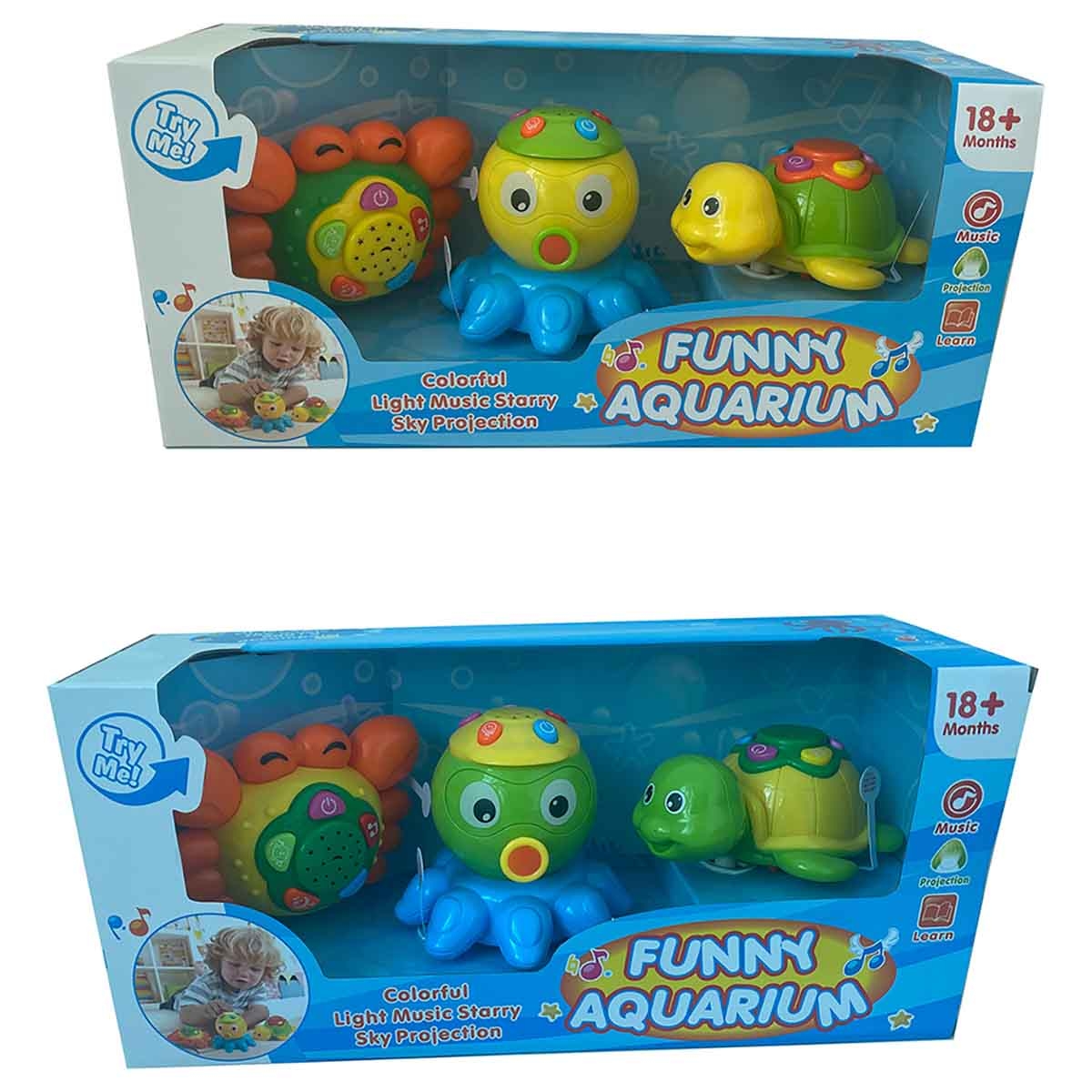 Kos Group Musical Sea Assorted Animals Toy Set Toddler, 0-2 Years