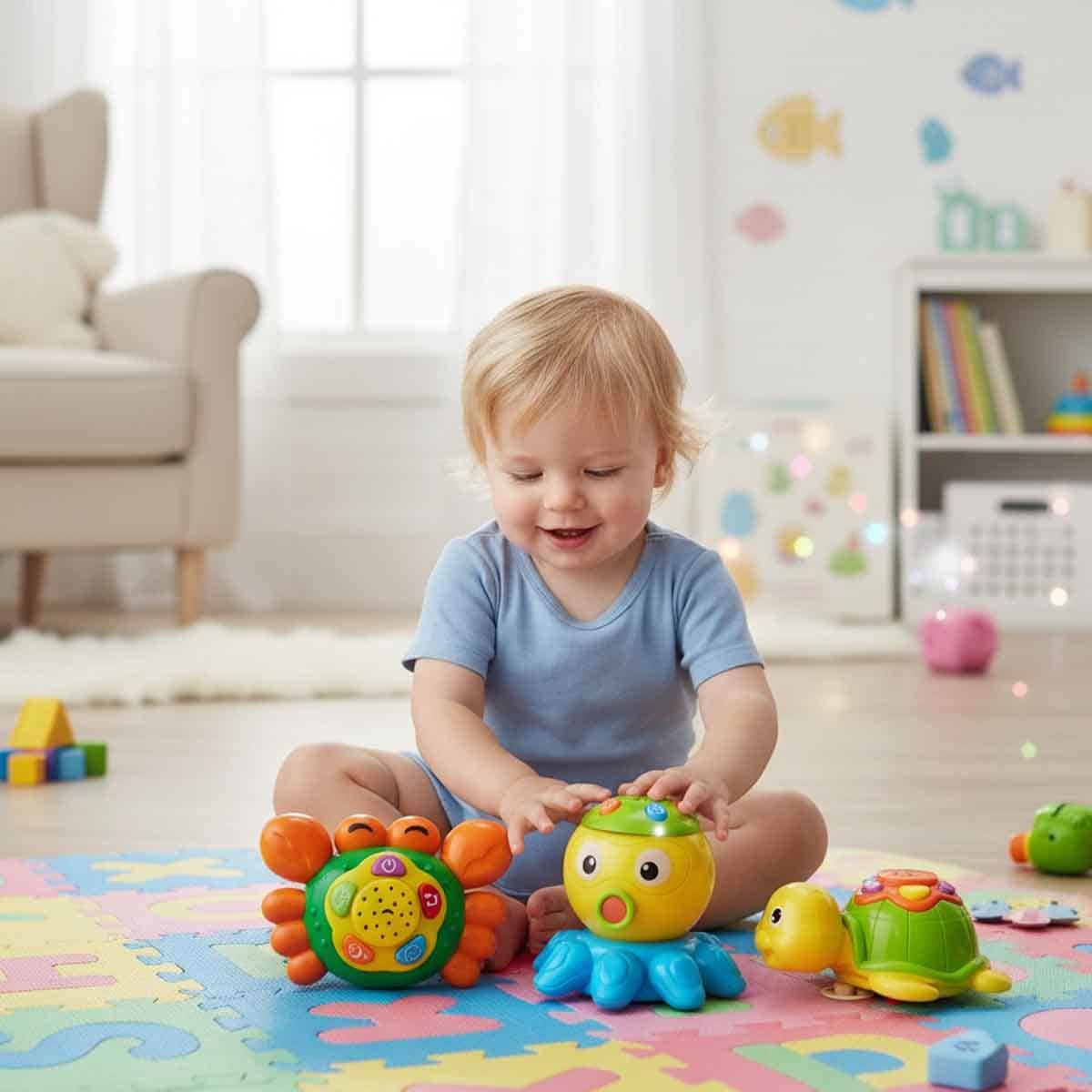 Kos Group Musical Sea Assorted Animals Toy Set Toddler, 0-2 Years