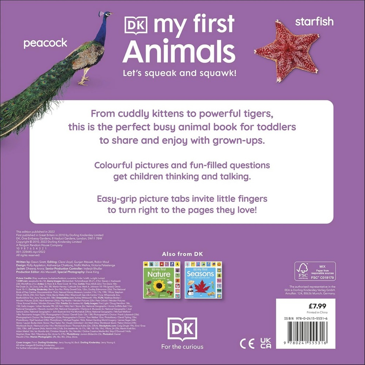 My First Animals: لنصدر أصوات الحيوانات! تأليف DK - 12 أبريل 2022