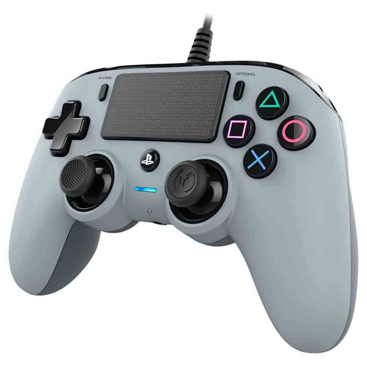 Nacon Compact Grey Wired Gaming Controller for PlayStation 4
