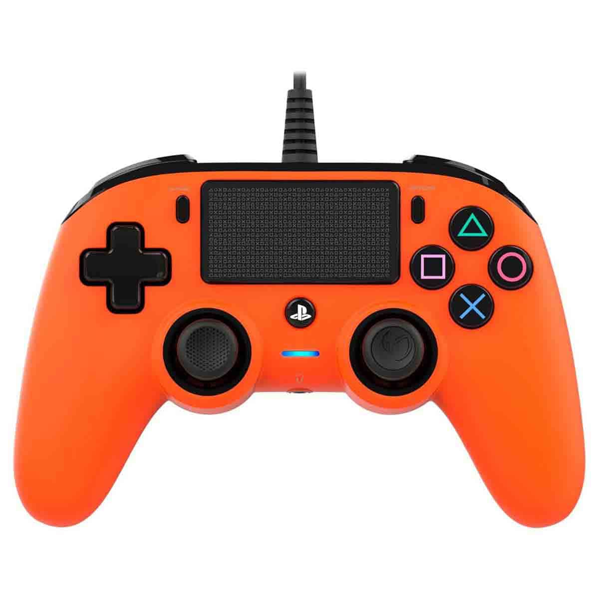 Nacon Compact Orange Wired Gaming Controller for PlayStation 4