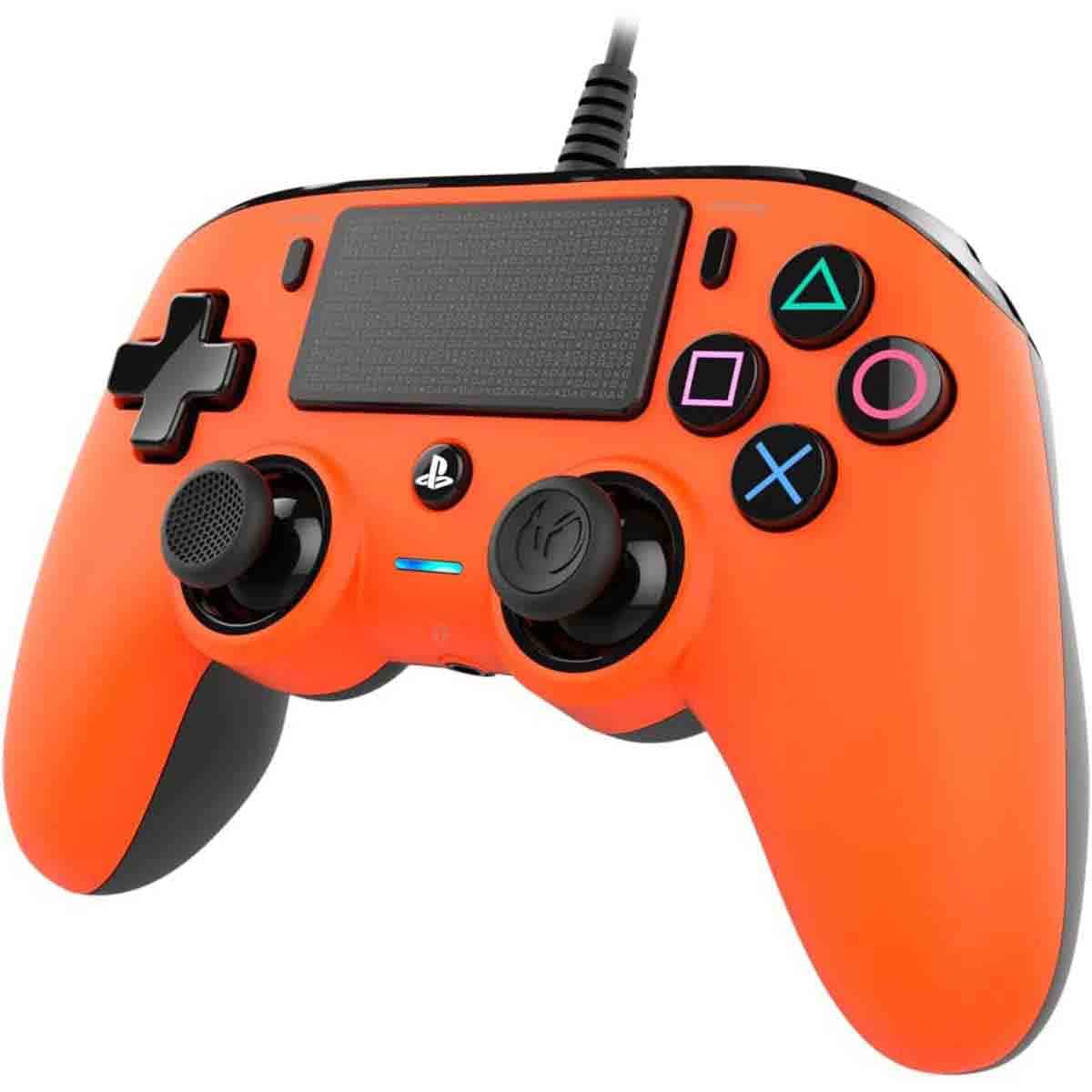 Nacon Compact Orange Wired Gaming Controller for PlayStation 4