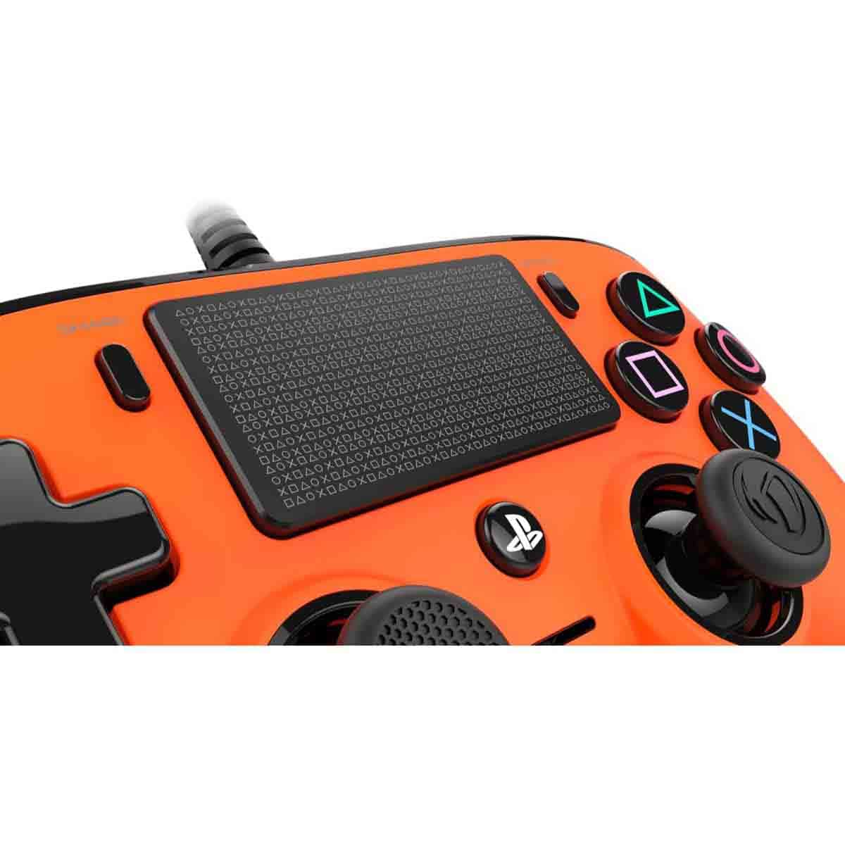 Nacon Compact Orange Wired Gaming Controller for PlayStation 4