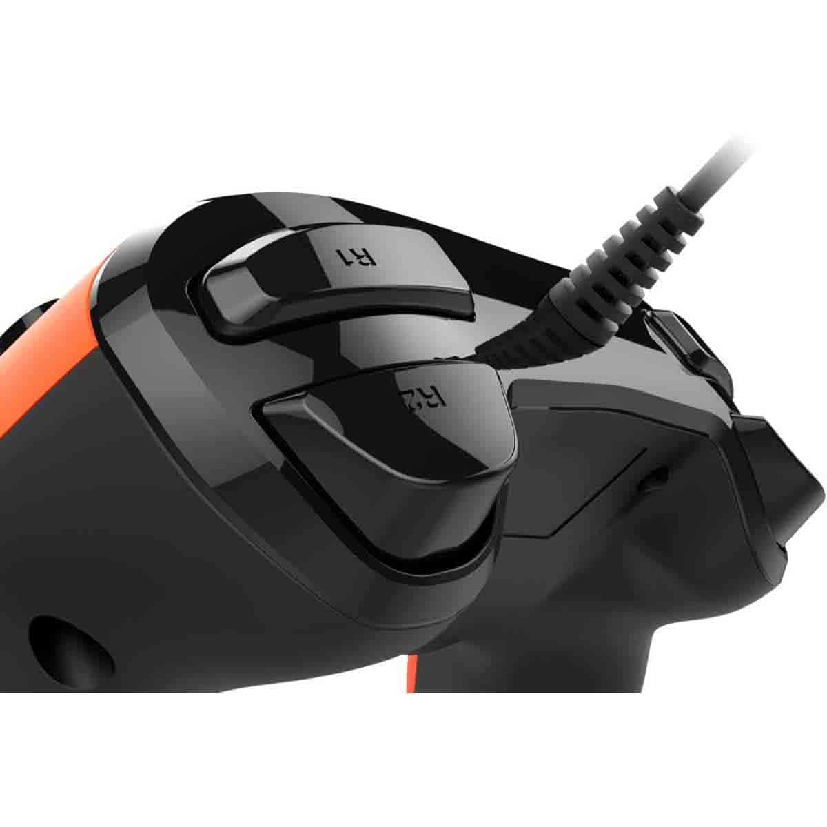 Nacon Compact Orange Wired Gaming Controller for PlayStation 4