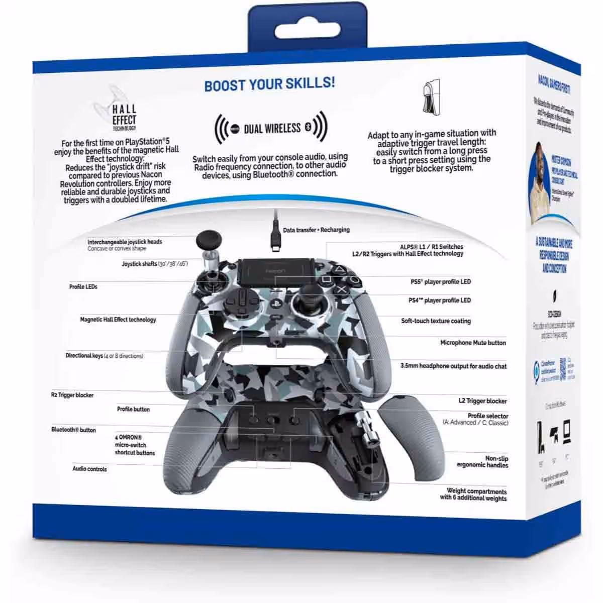 Nacon Revolution 5 PRO Arctic Camo Gaming Controller for PlayStation 4 & PlayStation 5